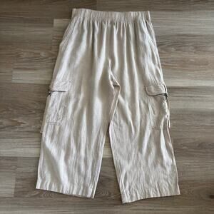 C&C California | Linen Cargo Ankle Length Pants size XL